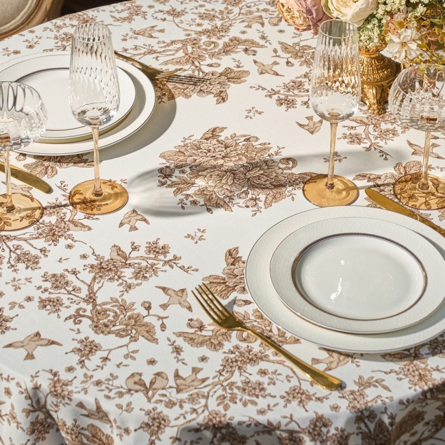 Скатерть круглая " royal garden" 150 см,белый ,100% хлопок ,твил с пропиткой Lefard (850-754-24) Скатерть круглая " royal garden" 150 см,белый ,100% хлопок ,твил с пропиткой Lefard (850-754-24)