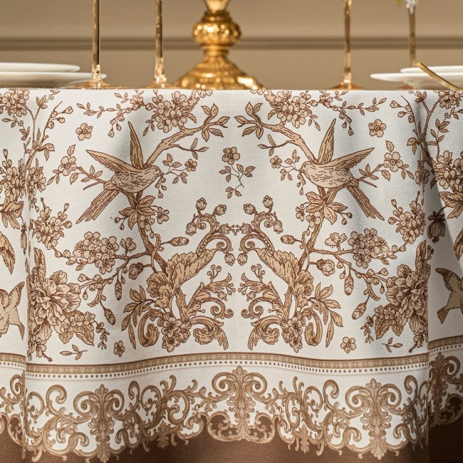 Скатерть круглая " royal garden" 150 см,белый ,100% хлопок ,твил с пропиткой Lefard (850-754-24) Скатерть круглая " royal garden" 150 см,белый ,100% хлопок ,твил с пропиткой Lefard (850-754-24)