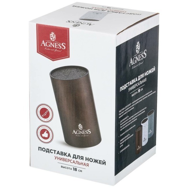 Подставка для ножей agness "best" универсальная,11*18см Agness (911-680)