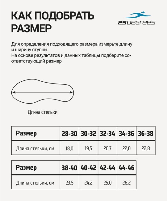 Ласты тренировочные удлиненные 25DEGREES Immerse Black, черный, мужской (2125682)