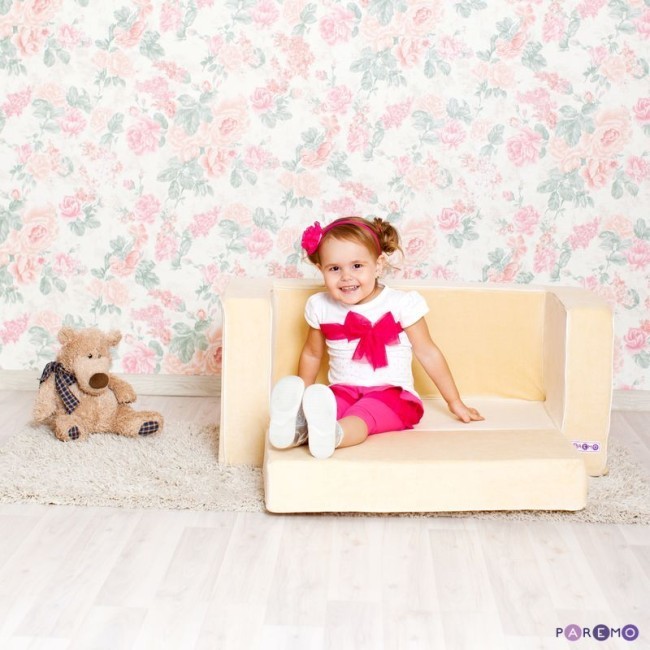 Раскладной бескаркасный диванчик серии "Классик", цв. Бежевый (PCR316-07)